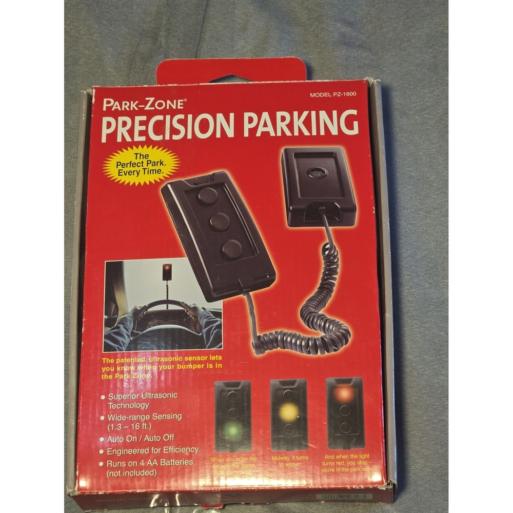 Park-Zone Precision Parking Aid PZ-1600 Garage Ultrasonic Sensor Stop Light NIB